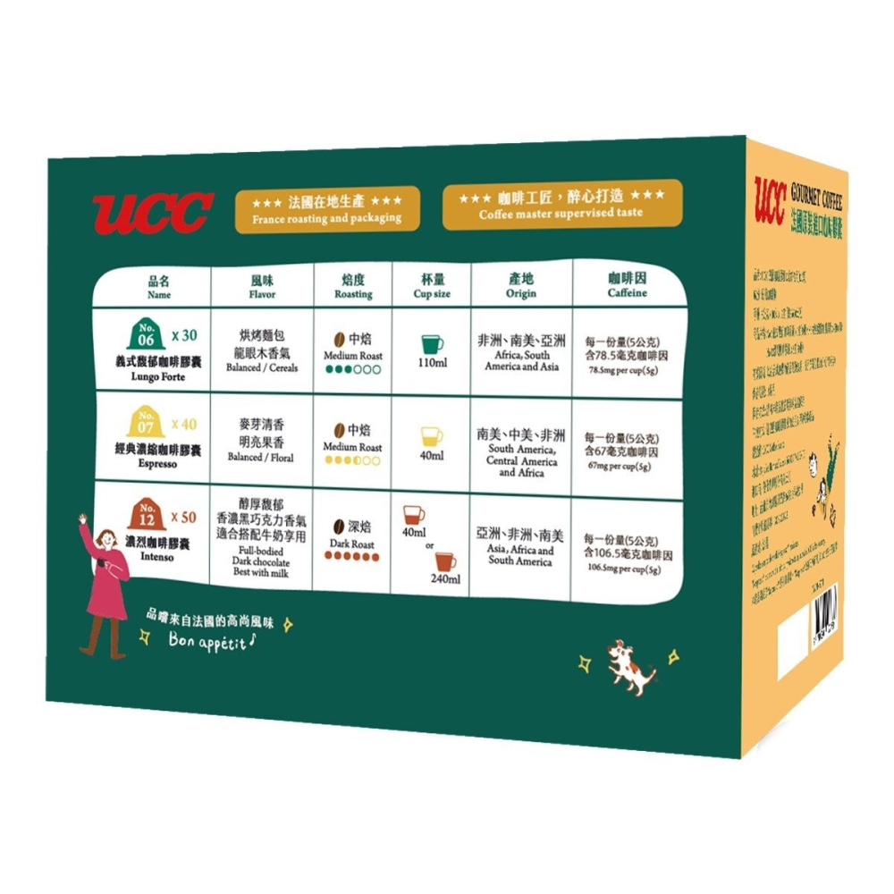 #146274 UCC 120顆咖啡膠囊組/3種風味/Nespresso咖啡機-細節圖5