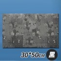 【韓系刻花墊-黑】30*50cm