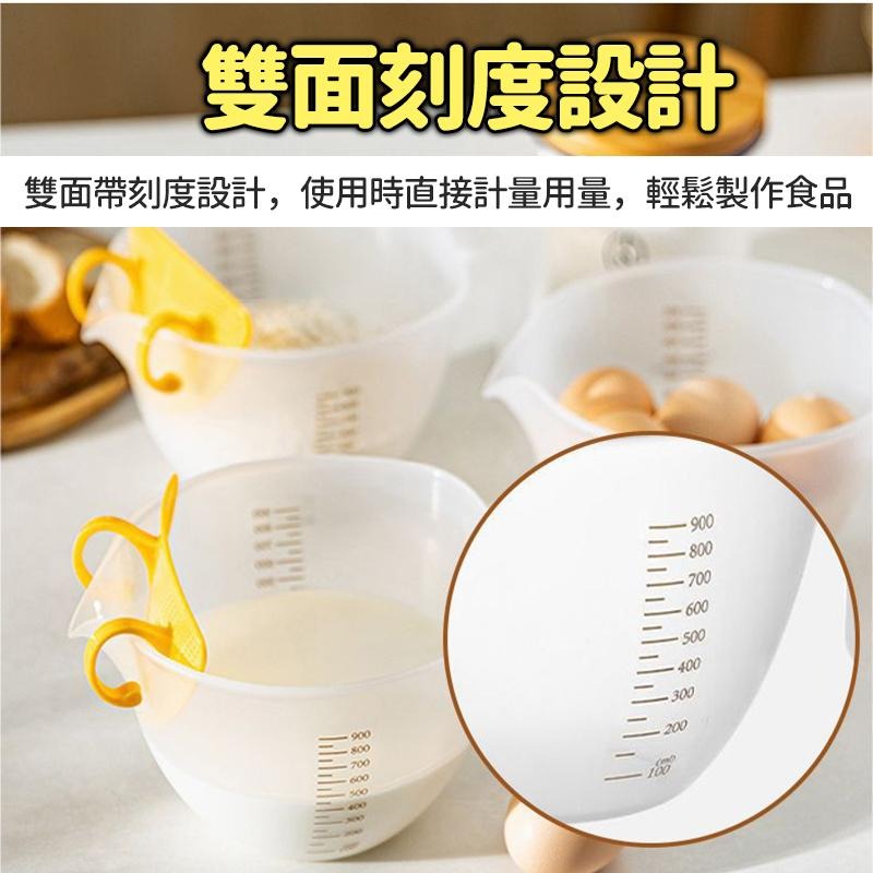 【台灣快速出貨】1100ml-透明過濾刻度洗米杯/量杯 過濾碗 過濾盆 攪拌碗 刻度杯 廚房料理烘焙用具 洗米器-細節圖4