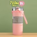 【台灣快速出貨】710ml 304不鏽鋼保溫咖啡杯(送手提繩) 雙層真空保冰杯 保溫瓶 保冷杯 隨行杯 環保杯 飲料杯-規格圖9