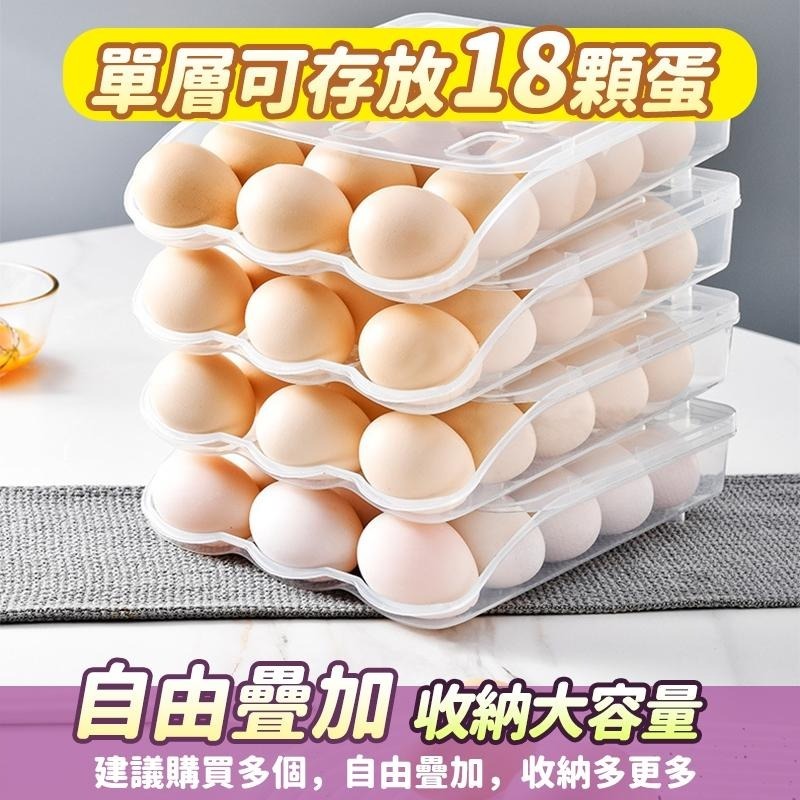【台灣快速出貨】送蓋子 可疊放自動補蛋盒 保鮮盒 雞蛋收納盒 雞蛋放置盒 保護盒 冰箱保鮮蛋托 裝蛋盒 蛋架 收納女王-細節圖7