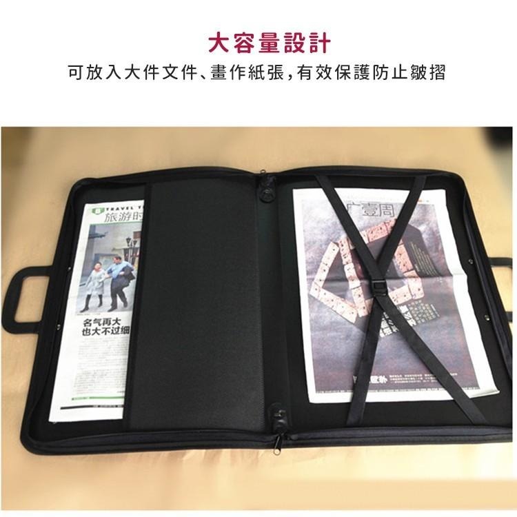 【台灣快速出貨】A2 A3手提防水文件圖畫收納袋(附揹袋) 素描紙畫冊 收納畫夾 作品收納冊 美術手提畫袋 工具包-細節圖7