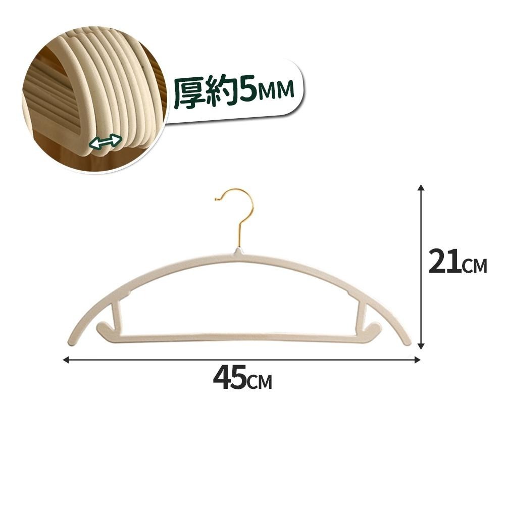 【台灣快速出貨】葡萄牙風植絨衣架 防滑衣架 無痕衣架 曬衣架 晾曬架 掛衣架 止滑衣架 衣架 絲絨衣架 衣櫃收納架-細節圖9
