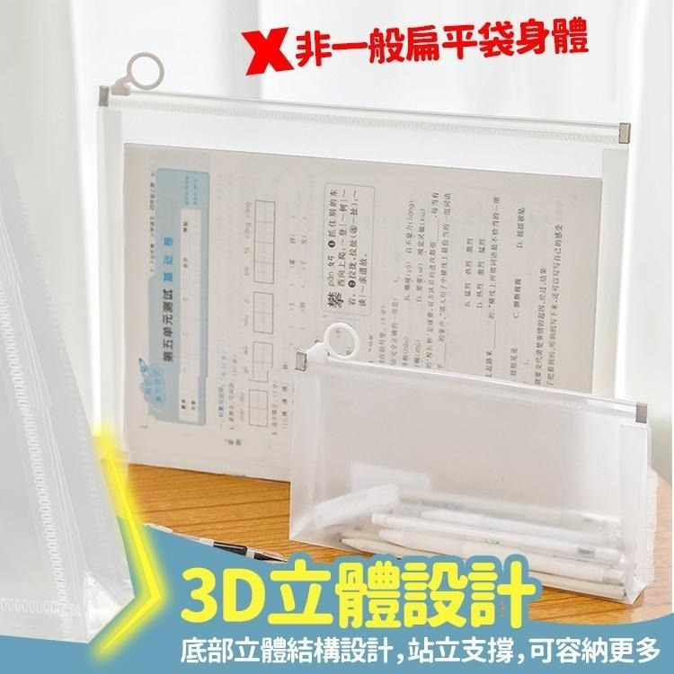 【台灣快速出貨】A4透明文件袋 PVC拉鍊袋 B6 A5磨砂袋 收納袋 資料夾 公文袋 資料袋 作品袋 證件袋 護照包-細節圖3