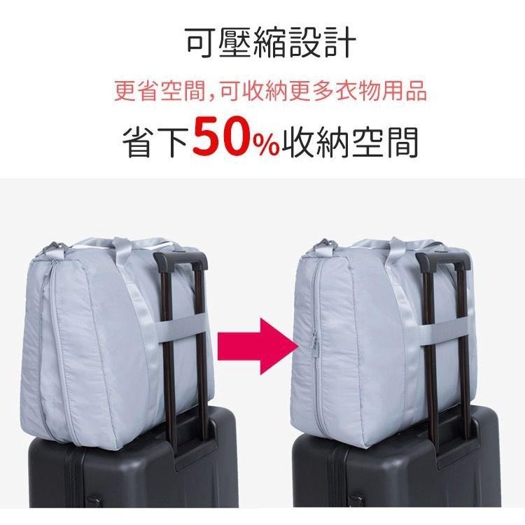 【台灣快速出貨】行李拉桿袋 可折疊 手提包 大容量 行李袋 畢旅 健身包 出差 購物袋 肩背包 旅行用品 收納女王-細節圖4