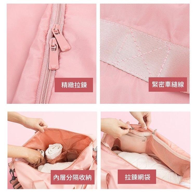 【台灣快速出貨】行李拉桿袋 可折疊 手提包 大容量 行李袋 畢旅 健身包 出差 購物袋 肩背包 旅行用品 收納女王-細節圖5