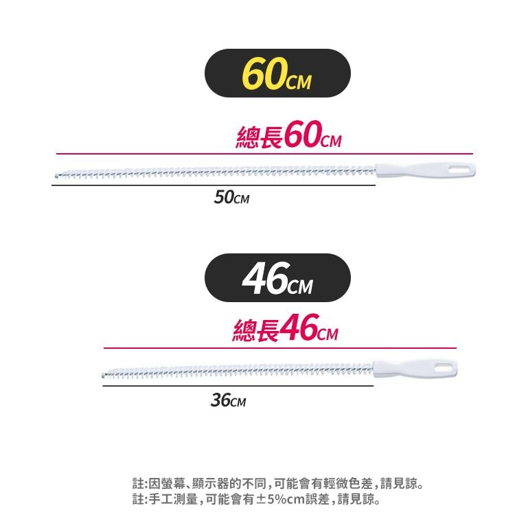 【台灣快速出貨】46cm 60cm加長可彎曲水管刷 螺旋毛清潔刷 管道清理器 排水孔刷 水槽清潔刷 廚房水槽疏通器-細節圖2