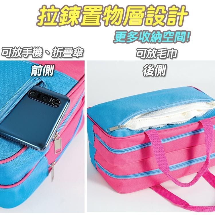 【台灣快速出貨】乾濕分離撞色防水手提運動包 游泳包 防水袋 健身包 行李包 手提袋 媽媽包 待產包 行李袋-細節圖7