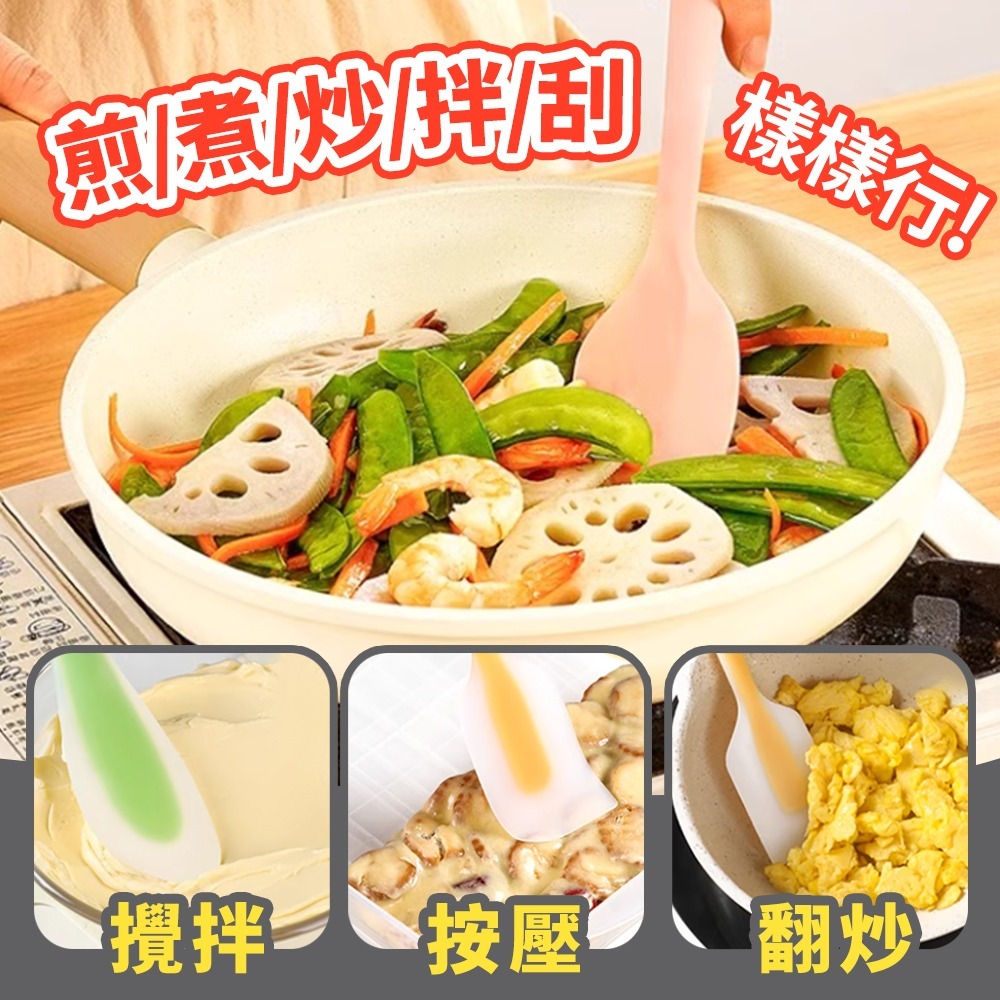 【台灣快速出貨】烘焙工具不沾鍋廚具 矽膠廚具 不沾鍋鏟 煎鏟 耐熱刮刀 鍋鏟 抹刀 不沾鍋廚具 廚房用具  收納女王-細節圖4
