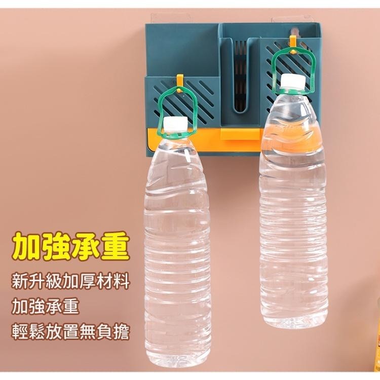 【台灣快速出貨】筷架 北歐撞色 無痕貼 壁掛式 瀝水刀架 筷子籠 餐具架 置物架 廚房整理架 收納女王-細節圖6
