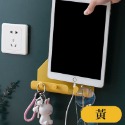 【台灣快速出貨】萬用手機架 莫蘭迪色 壁掛式 掛勾置物架 整理架 收納架 充電架 平板架 收納女王-規格圖9