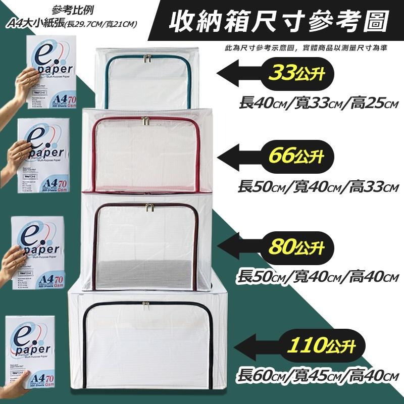 【台灣快速出貨】透明 大容量收納箱 雙開式 鋼架收納箱 換季收納 可折疊 衣物整理箱 棉被置物箱 收納籃 收納女王-細節圖5