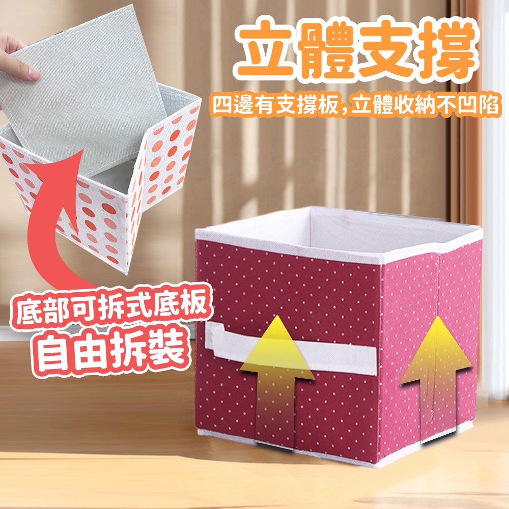 【台灣快速出貨】8L折疊收納盒 無紡布整理盒 摺疊置物盒 盒子 收納箱 置物籃 衣櫃收納盒 玩具收納  收納女王-細節圖8