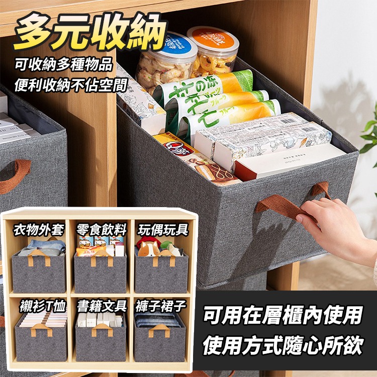 【台灣快速出貨】鋼架支撐 陽離子折疊收納箱 收納盒 衣櫃收納籃 整理盒 提把籃子 折疊置物盒 衣物褲子收納盒 收納女王-細節圖9