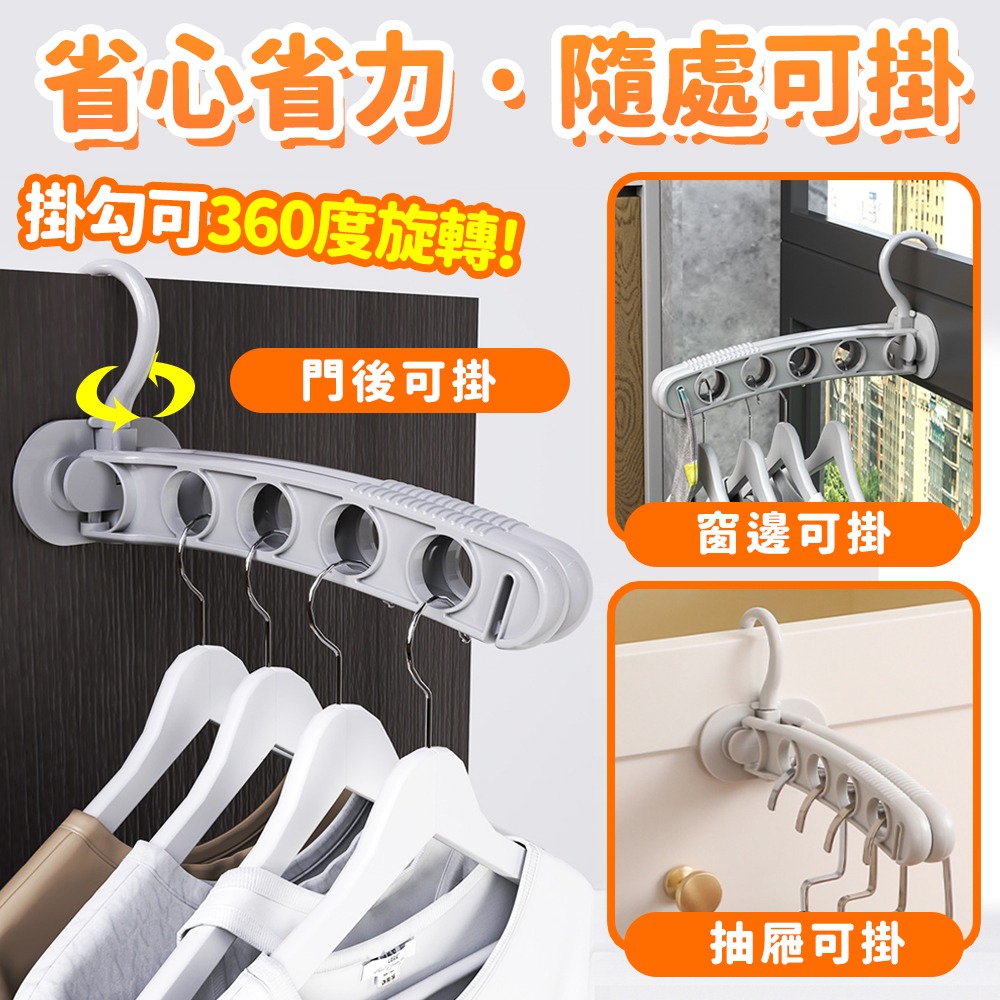 【台灣快速出貨】三段折疊晾衣架 成人衣架 門後曬衣架 窗戶晾曬架 旅行衣架 室內晾曬架 衣架 露營衣架  收納女王-細節圖2