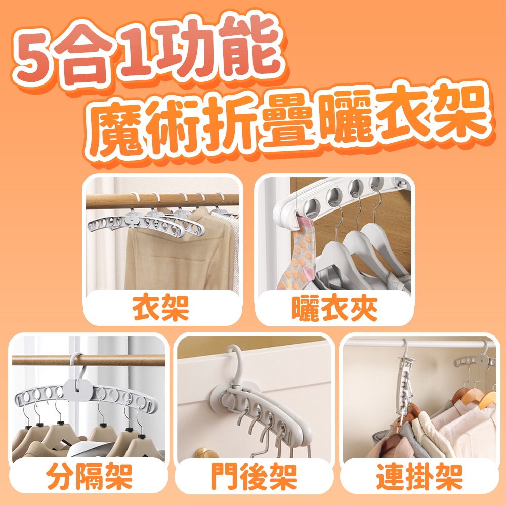 【台灣快速出貨】三段折疊晾衣架 成人衣架 門後曬衣架 窗戶晾曬架 旅行衣架 室內晾曬架 衣架 露營衣架  收納女王-細節圖3
