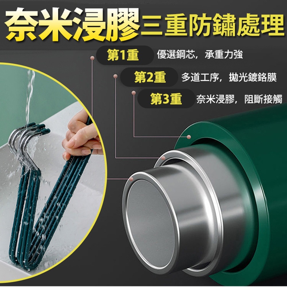 【台灣快速出貨】(30支) 加粗 Z型衣架 Z字褲架 萬用褲架 S型衣架 奈米浸膠褲掛 褲子衣架 毛巾架 收納女王-細節圖6