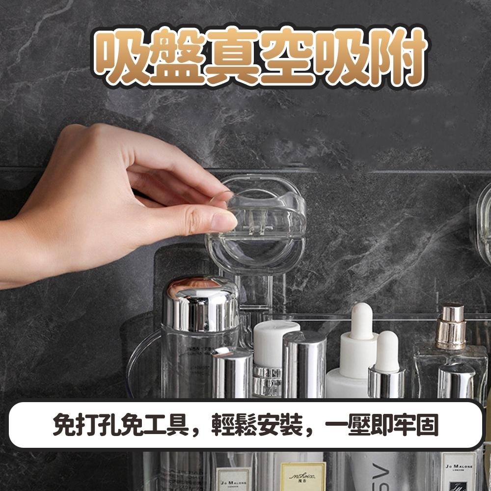 隔日出貨 日本設計按壓吸盤置物架 浴室置物架 壁掛置物架 廚房收納架 吸盤掛鉤 收納女王 JAA417-細節圖3