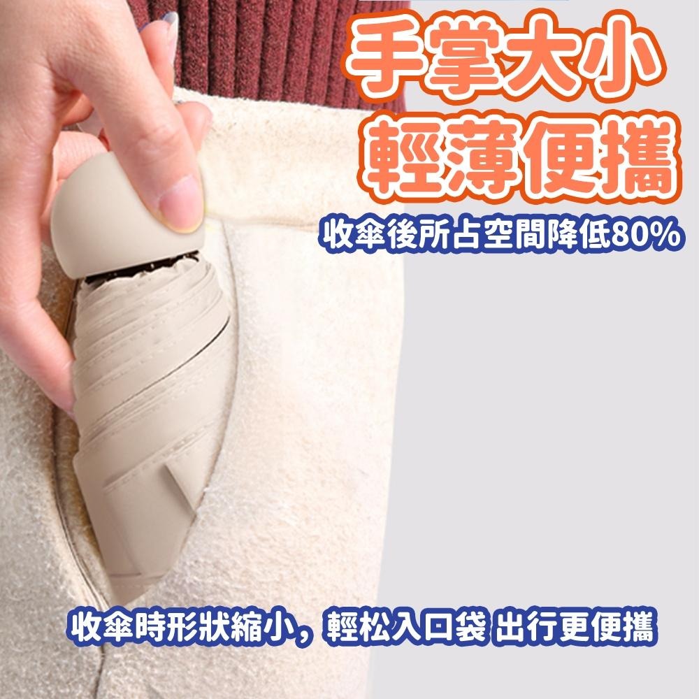 隔日出貨 膠囊盒迷你口袋傘 雨傘 防曬傘 折疊傘 陽傘 摺疊傘 收納女王 JAB101-細節圖3