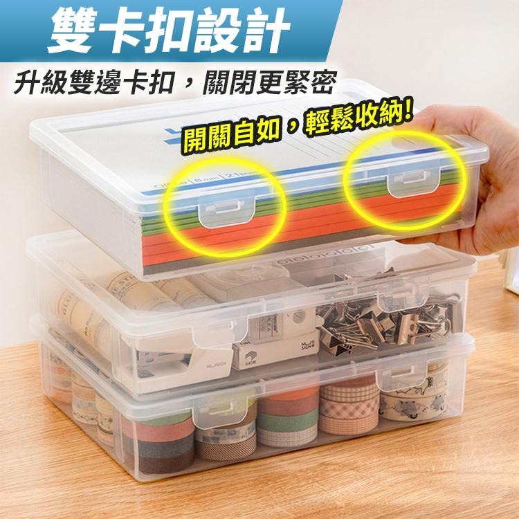 隔日出貨 A4透明文件盒 加厚收納盒 A5 B5文具盒 考卷收納 紙張收納 收據發票收納盒 收納女王 GAC002-細節圖5