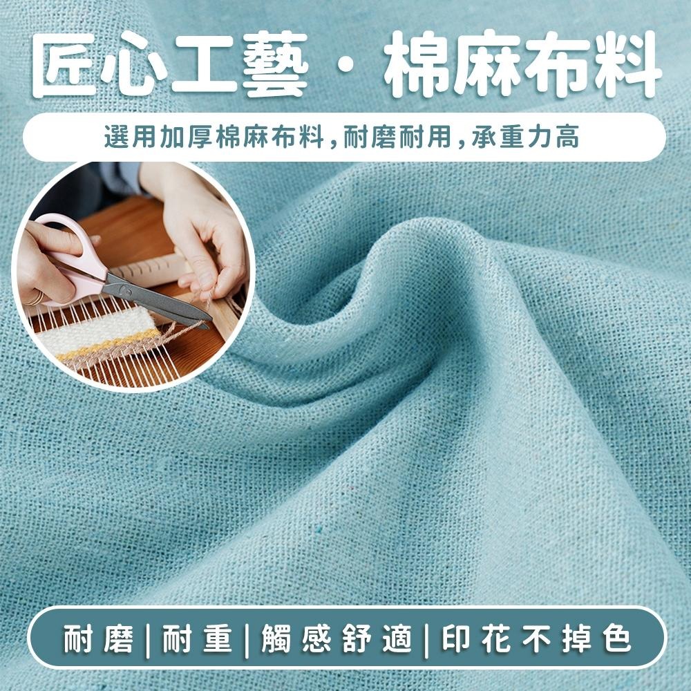 隔日出貨 加大36公升 棉麻收納籃 加厚置物籃 防潑水收納盒 手提籃子 整理盒 居家收納袋 收納女王 GAA609-細節圖8