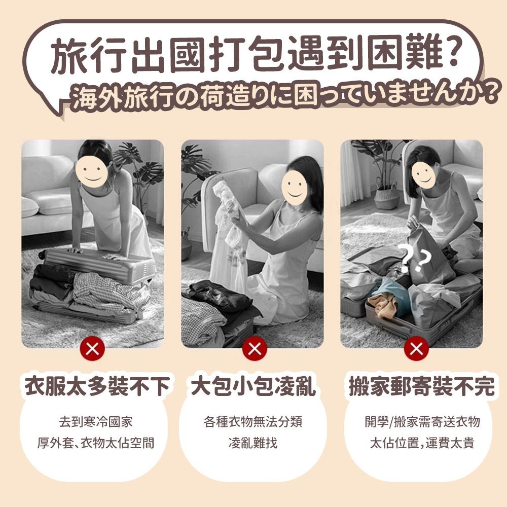 隔日出貨 2入 手捲壓縮袋 旅行壓縮袋 手卷真空壓縮袋 防水袋 寢具置物袋 免工具壓縮 收納女王 GAB401-細節圖2