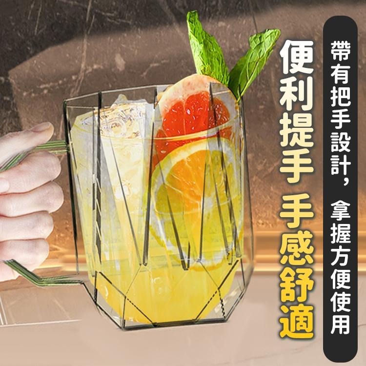 隔日出貨 340ml水杯 杯子 茶杯 透明飲料杯 咖啡杯 果汁杯 奢華餐具 環保杯 漱口杯 收納女王 MAB622-細節圖6