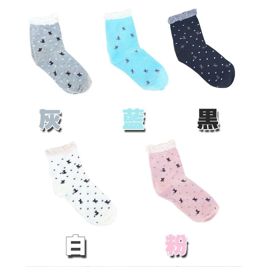 隔日出貨 點點小貓中筒襪 透氣 棉襪 短襪 襪子 船型短襪 女款襪 收納女王 ASA521-細節圖3