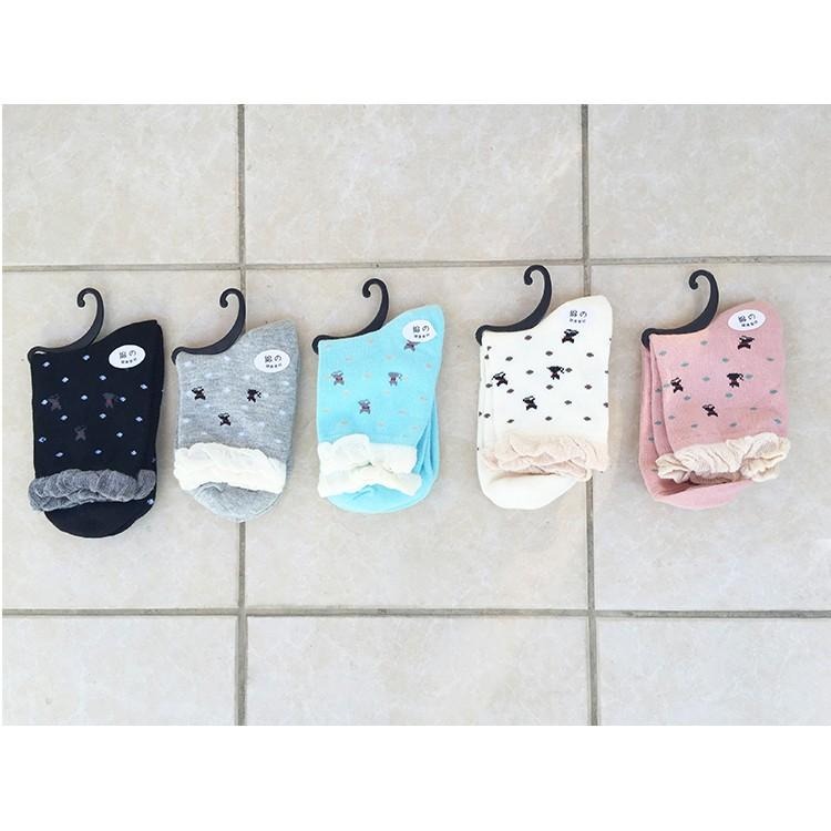 隔日出貨 點點小貓中筒襪 透氣 棉襪 短襪 襪子 船型短襪 女款襪 收納女王 ASA521-細節圖5