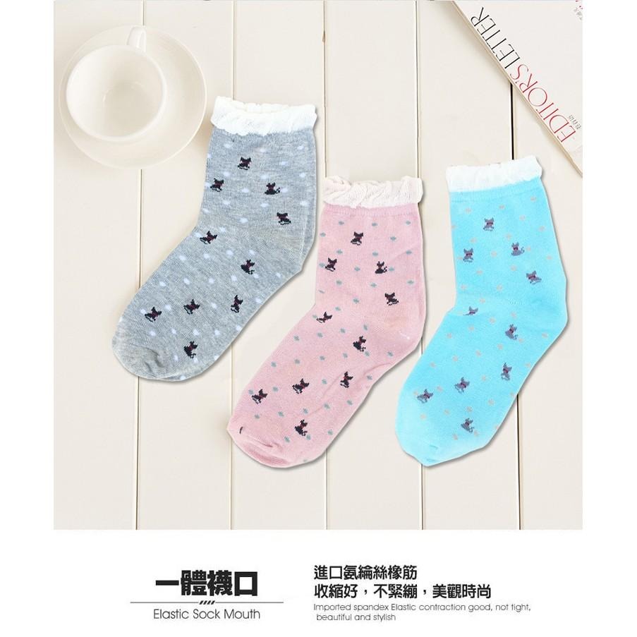 隔日出貨 點點小貓中筒襪 透氣 棉襪 短襪 襪子 船型短襪 女款襪 收納女王 ASA521-細節圖6
