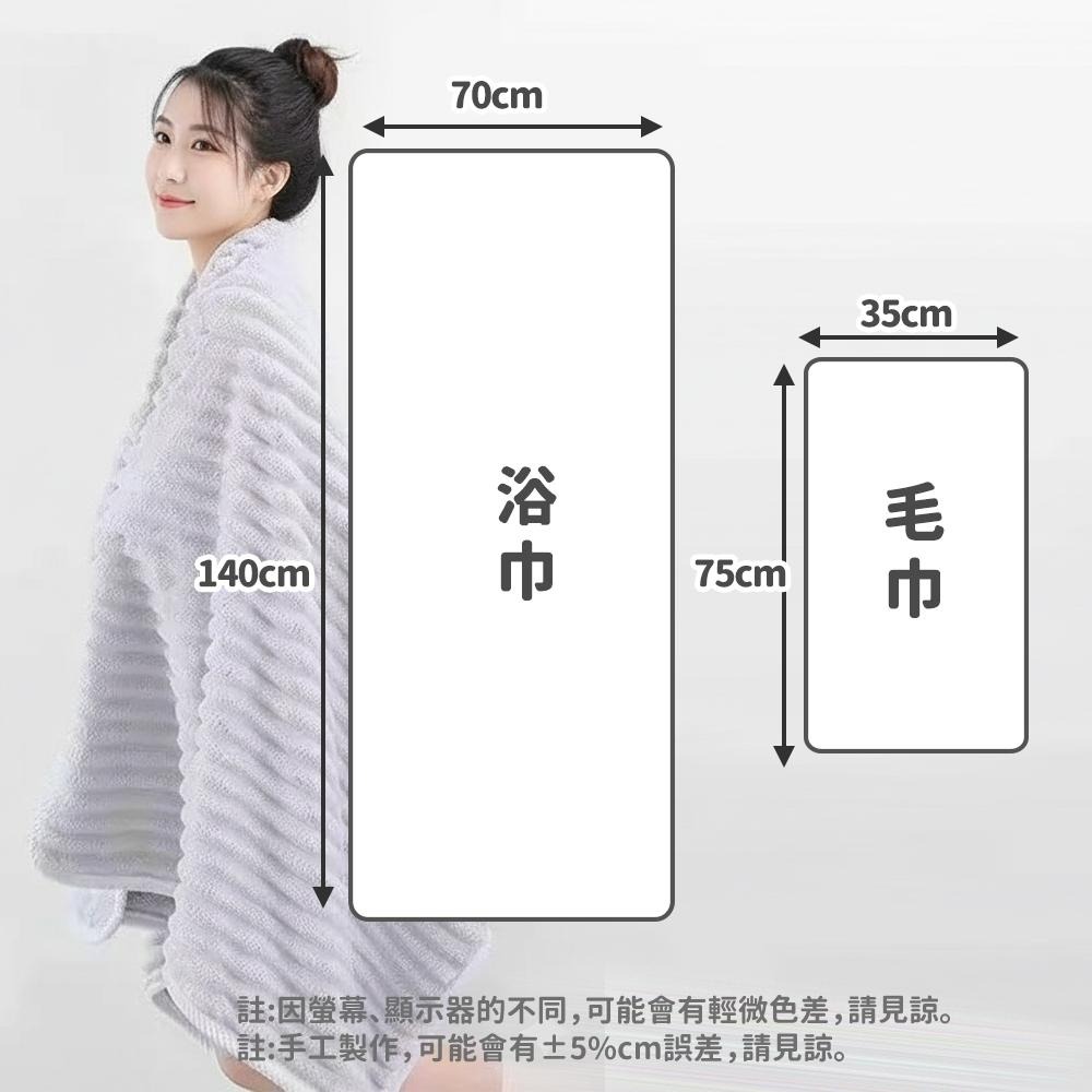 隔日出貨 雲朵條紋極細纖維吸水毛巾 護髮帽 毛巾 吸水毛巾 擦髮巾 珊瑚絨毛巾 收納女王 JAA627-細節圖9