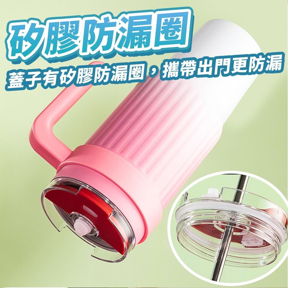 隔日出貨 2025新款漸層設計316不鏽鋼冰霸杯 冰壩杯 保冰杯 手提冰霸杯 保溫杯 吸管杯 收納女王 MAB401-細節圖5