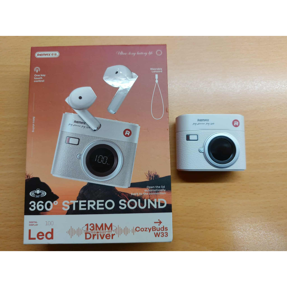 Remax 復古藍牙耳機 高音質 雙耳 降噪 半入耳式 真無線 音樂 5.4藍牙通話 超長續航 藍芽耳機-細節圖2