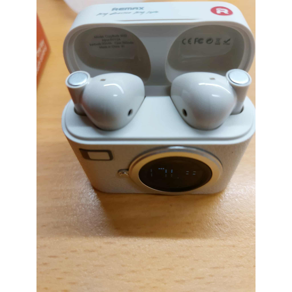 Remax 復古藍牙耳機 高音質 雙耳 降噪 半入耳式 真無線 音樂 5.4藍牙通話 超長續航 藍芽耳機-細節圖4