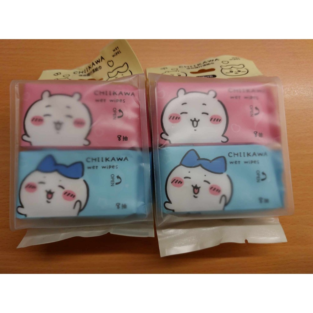 吉伊卡哇 迷你隨行濕紙巾 好心情款 8抽4包-細節圖2