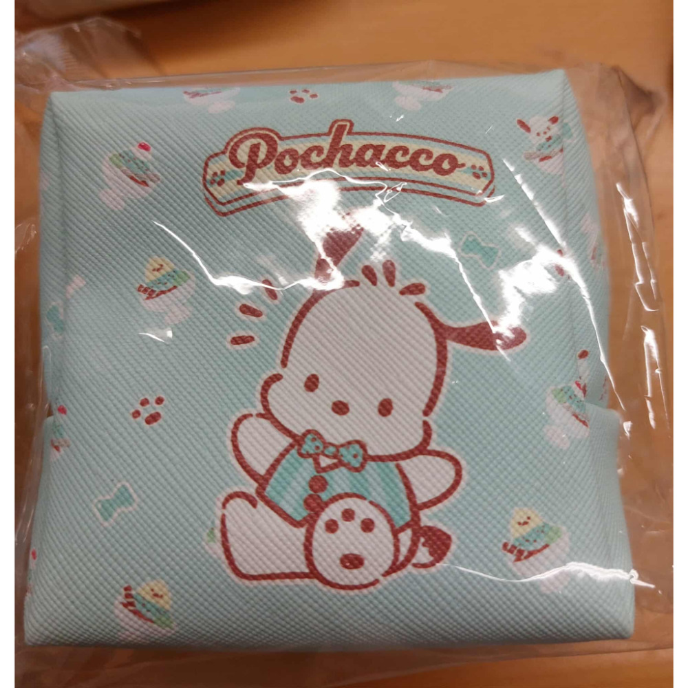 三麗鷗 KITTY 酷洛米 帕恰狗 大耳狗 皮質化妝包 小方萬用包 T型 零錢包-規格圖2