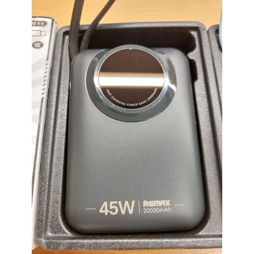 REMAX 潛航者 45W 自備雙線 快充線 數顯 大功率20000mAh 小巧 可上飛機 77WH 行動電源-規格圖5