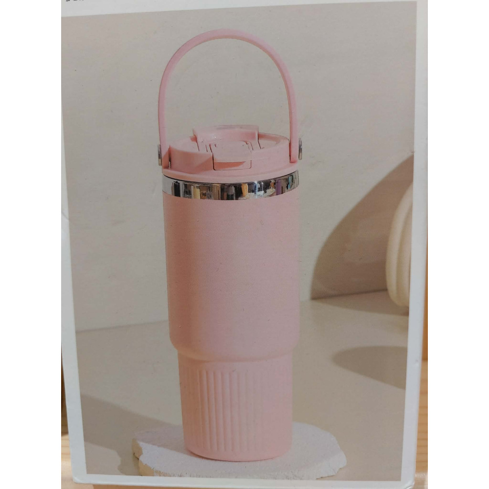 VACUUM BOTTLE 手提 雙飲口 不銹鋼 吸管杯 咖啡杯 800ml-細節圖3