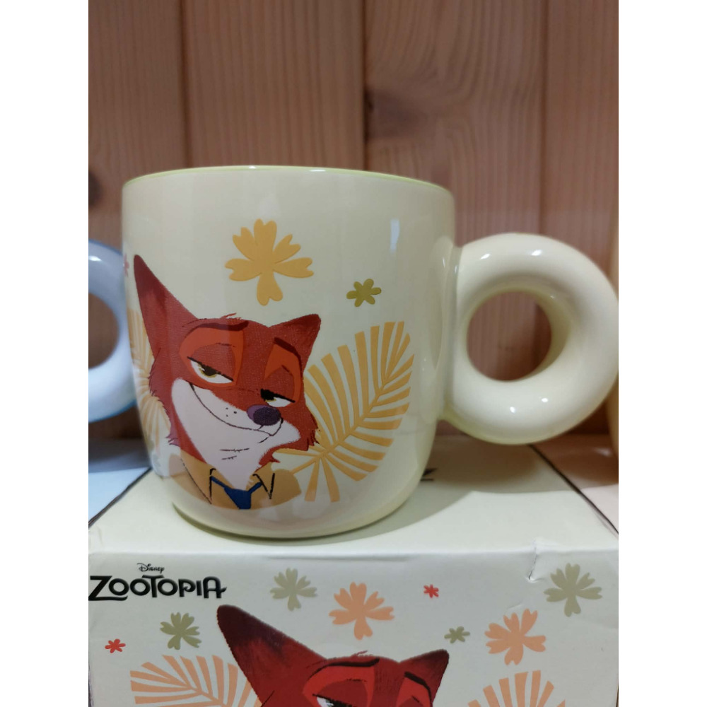 正版 迪士尼Zootopia 動物方城市 茱蒂 尼克 洪金豹 共三款 陶瓷 甜甜圈馬克杯 275ml - 涵兒的家 - iOPEN Mall