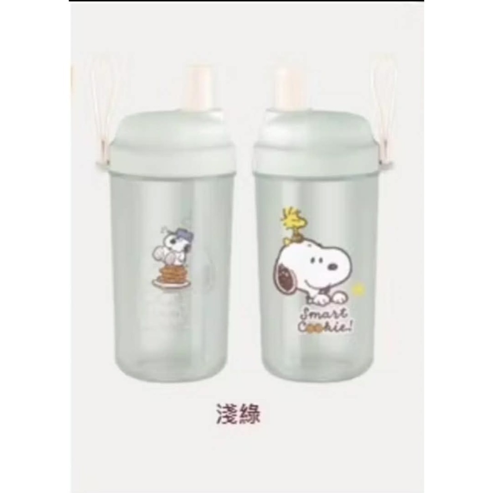 正版史努比 餅乾輕巧手提吸管冷飲杯 簡約透明水壺 環保飲料杯 850ML-規格圖2