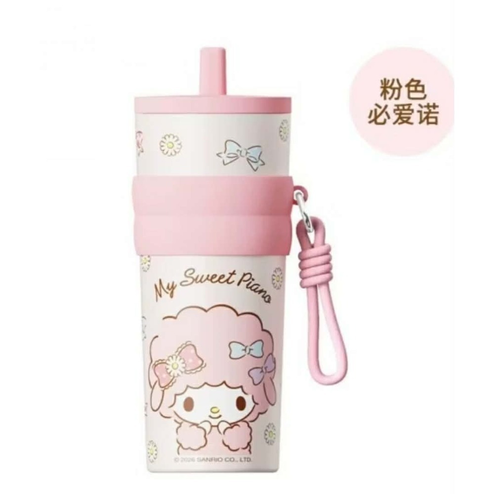 三麗鷗 Hello Kitty 豹紋特別款 316 保溫杯 陶瓷塗層 水壺 冰霸杯660ML-規格圖2