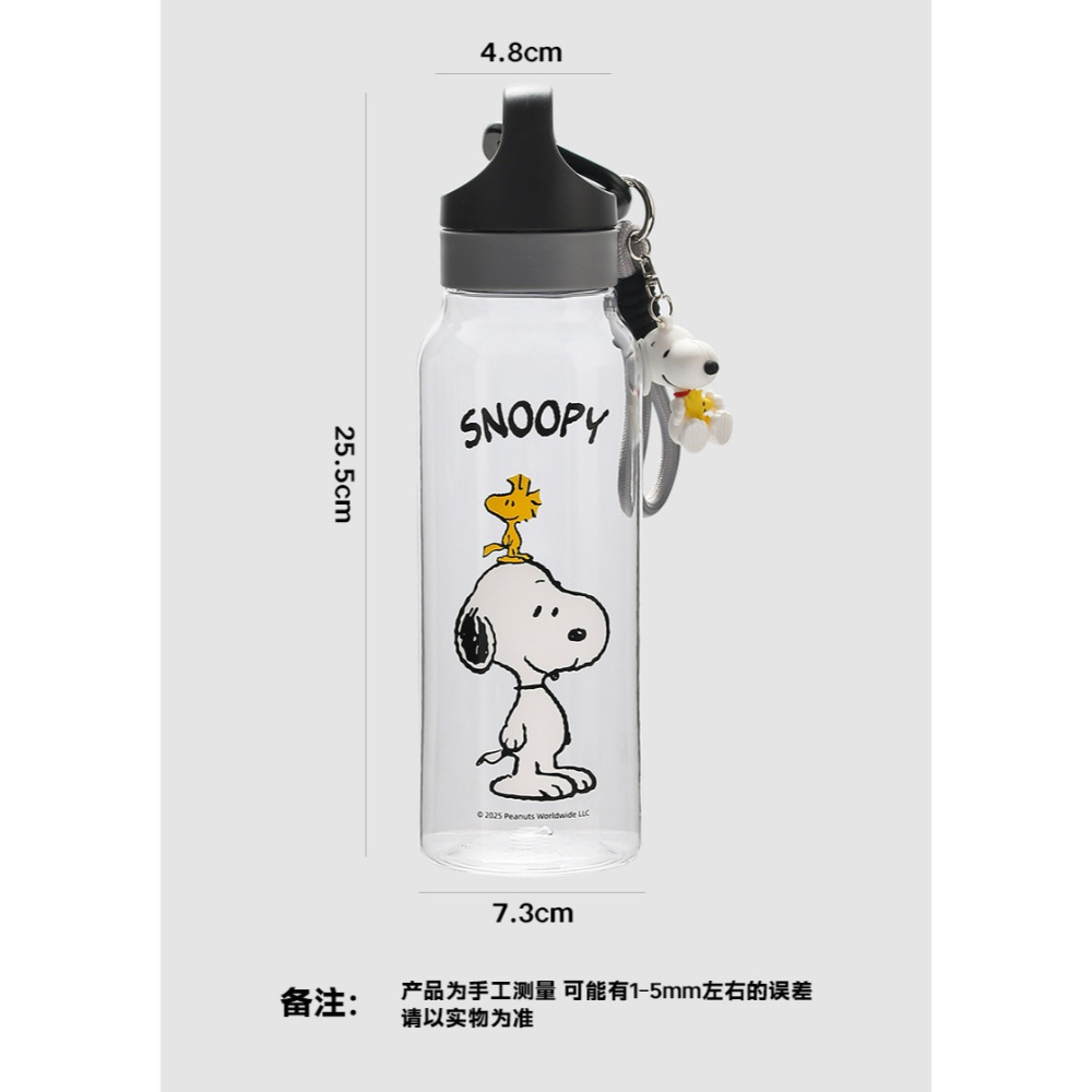 史努比運動杯 史努比水壺 史努比700ml水壺 史努比水瓶 含公仔掛件-細節圖2