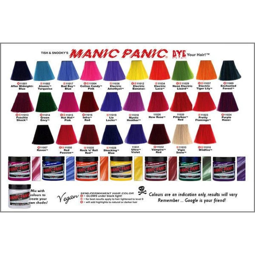 Manic Panic 經典版 紫 粉紅 綠 黑 藍 紅 粉色調和劑 螢光綠 黃 橘-細節圖2