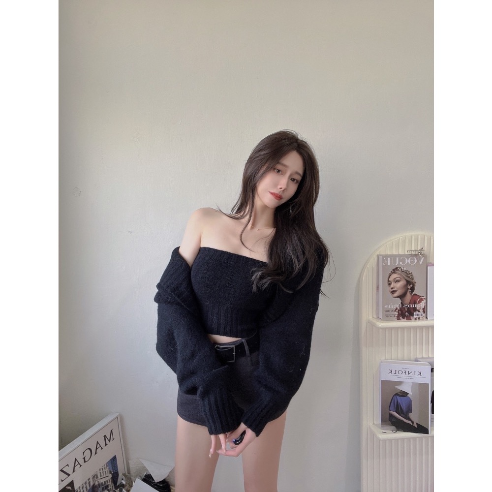 【FASCINO🌕】預購｜慵懶厚針織套裝背心上衣（5色）#J9776-細節圖5