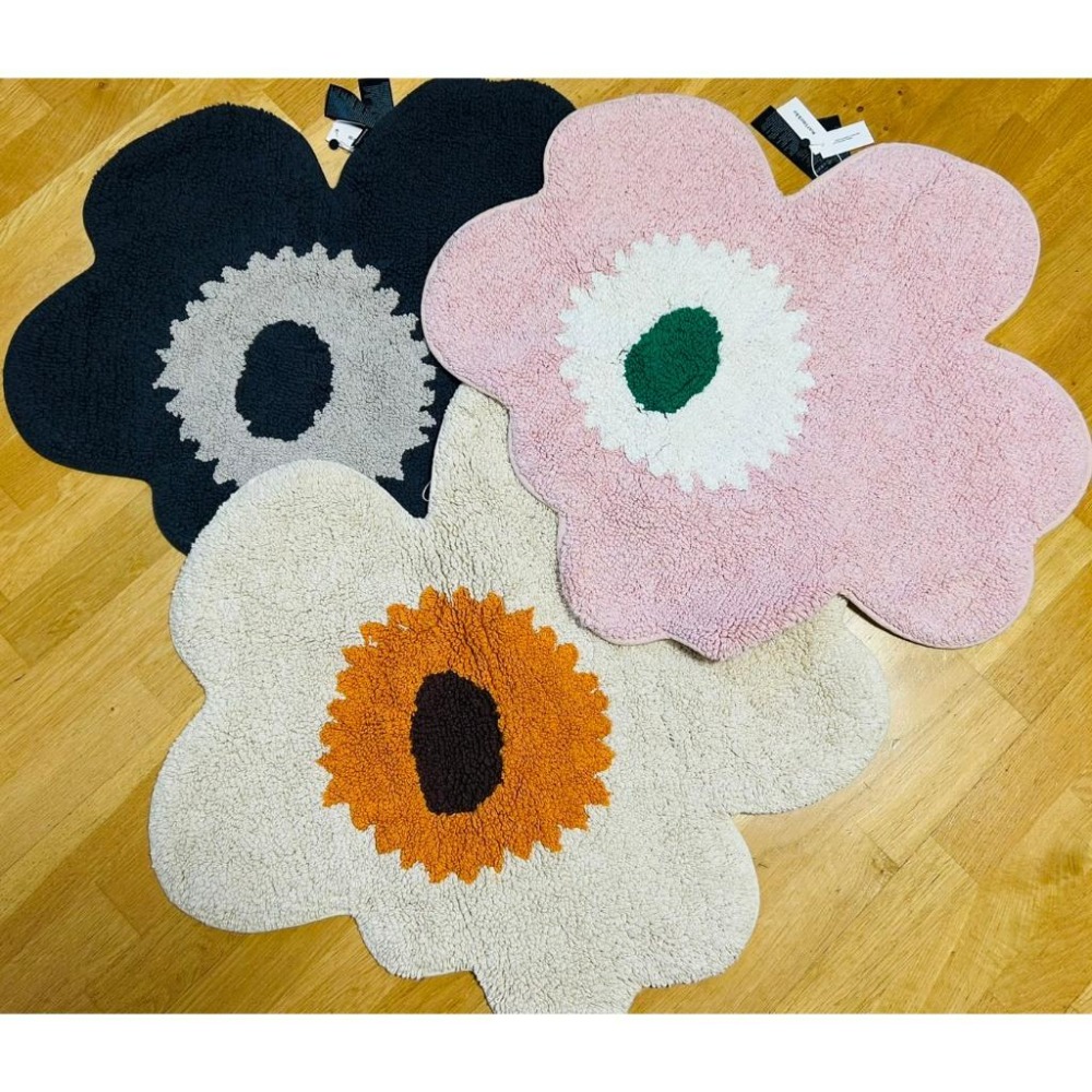 【現貨】️芬蘭 Marimekko 花型地墊 UNIKKO 地毯 3色可選-細節圖4
