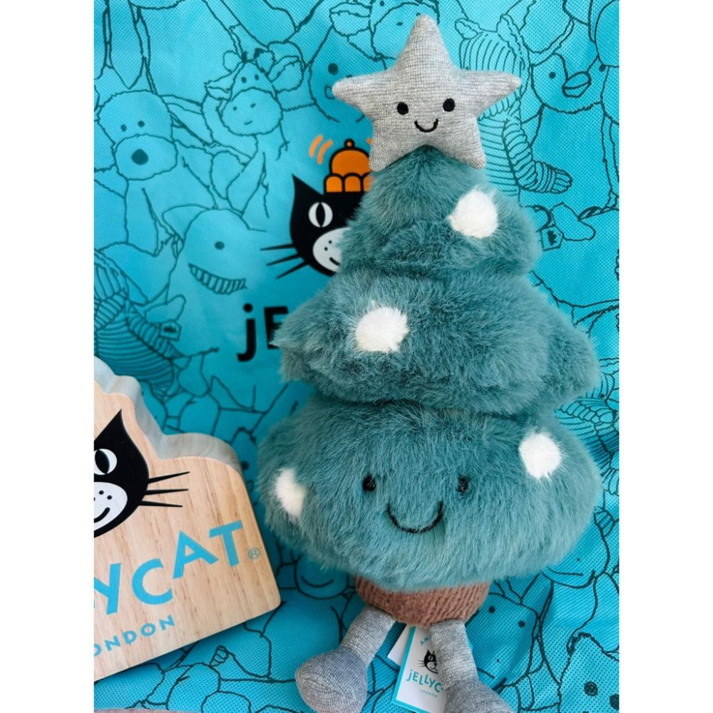 【現貨】英國Jellycat 聖誕新品 聖誕樹 水晶球 熱可可 聖誕兔 滑雪企鵝 小雪人 知更鳥-細節圖3