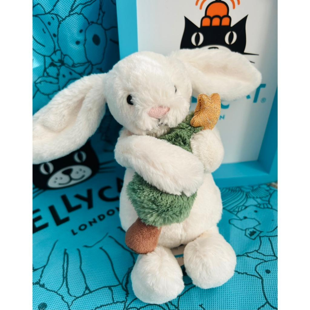 【現貨】英國Jellycat 聖誕新品 聖誕樹 水晶球 熱可可 聖誕兔 滑雪企鵝 小雪人 知更鳥-細節圖4