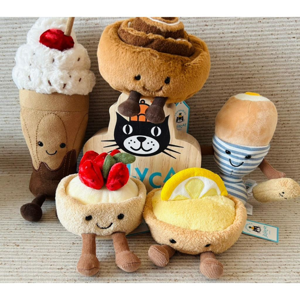 【現貨】英國 Jellycat Amuseables 食物 甜點 可頌 肉桂捲 奶昔 多款可選-細節圖2