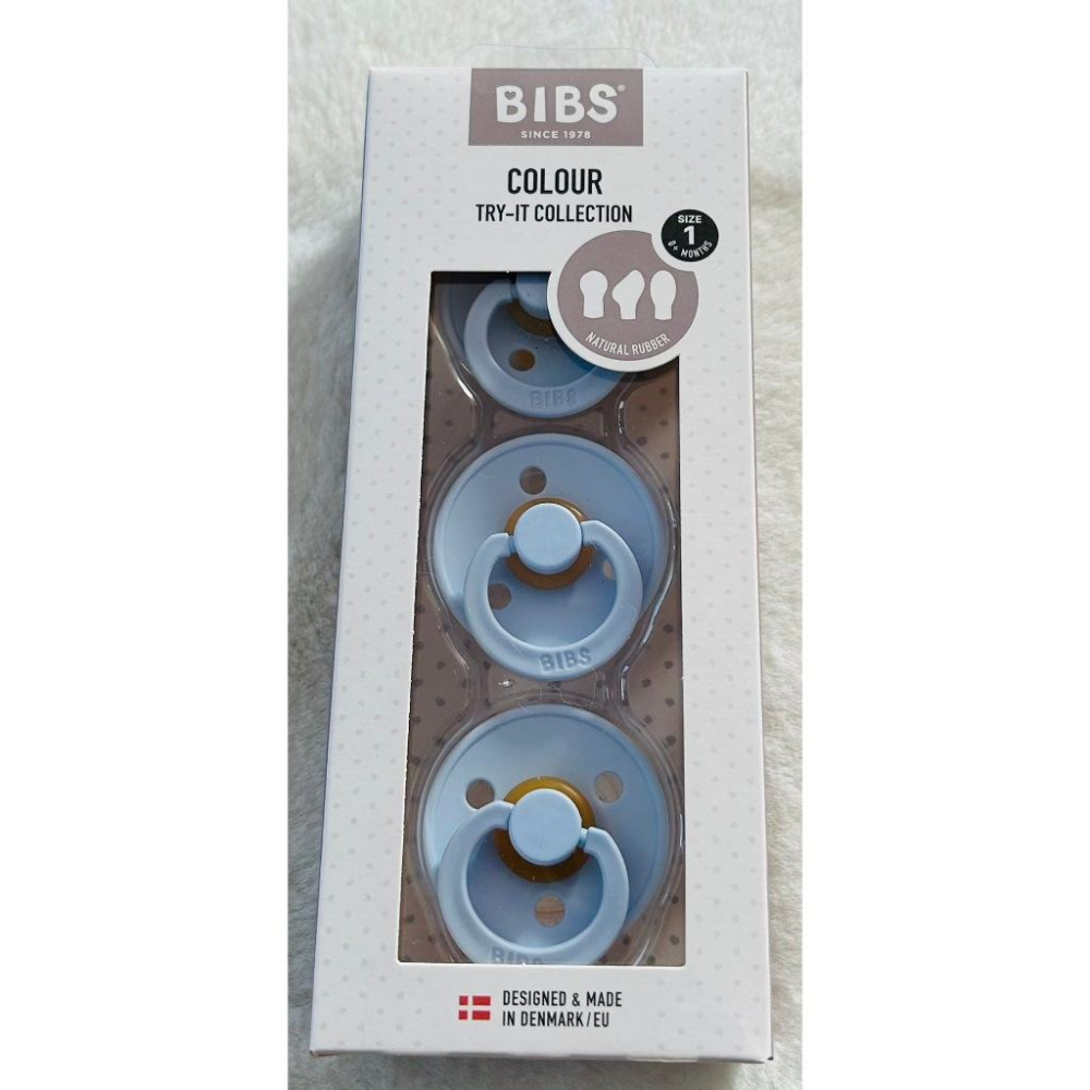 【現貨】丹麥 BIBS 1號 0-6個月膠奶嘴 天然橡膠 Try-It Collection 3入組 圓形/扁形/拇指型-細節圖5