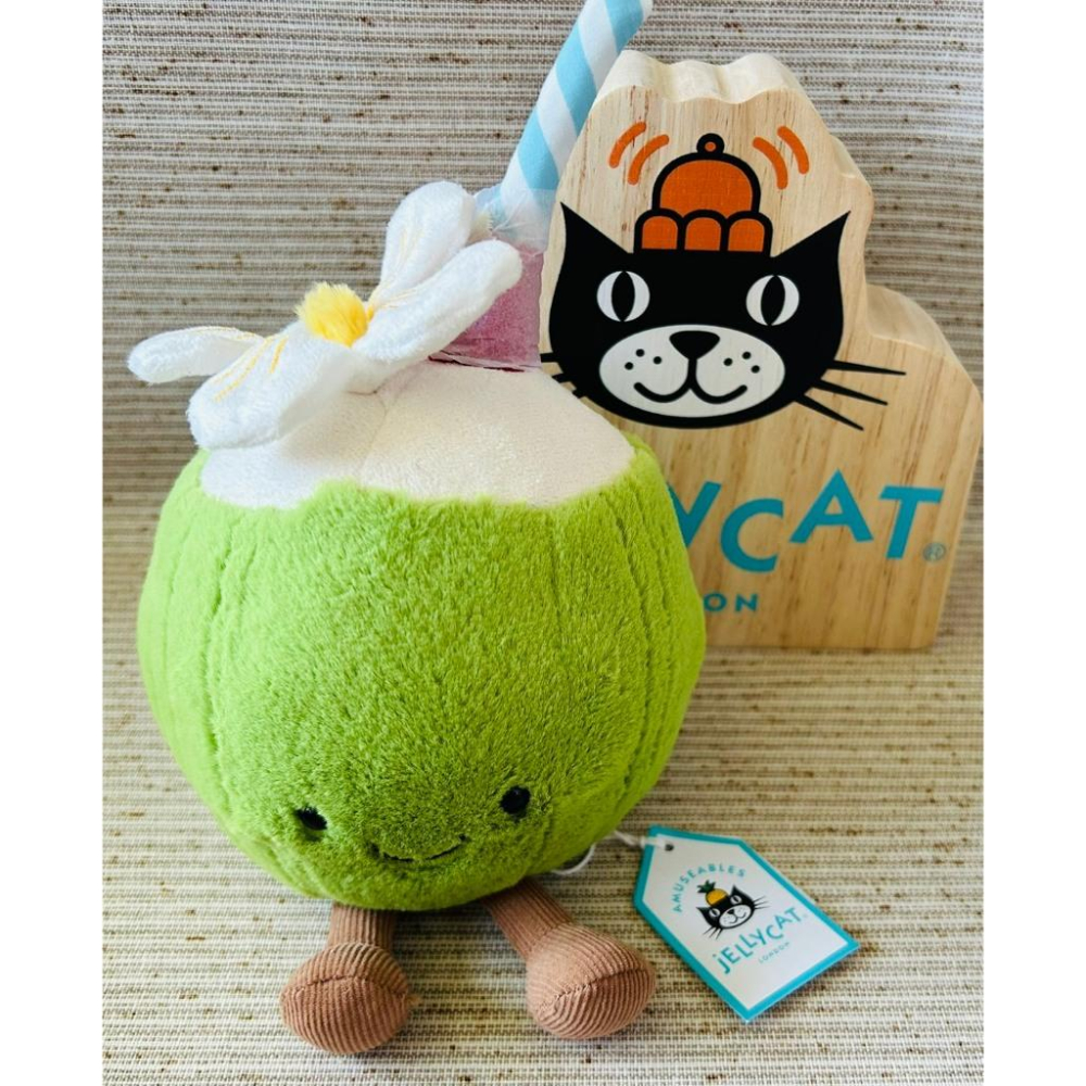 【現貨】英國Jellycat 2025 夏季新品 椰子 檸檬水 珊瑚 鯨鯊 衝浪板 火龍果-細節圖7